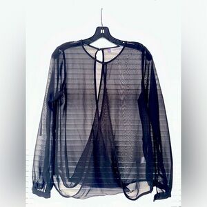 Jennifer Lopez Mesh Black Top - Women | Color: Black | Size: XS